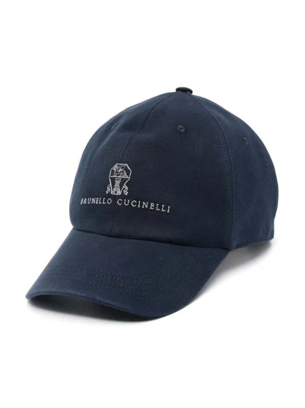 キャップ Brunello Cucinelli Linen Blend Baseball Hat With Logo Embroi Linen blend hat BRUNELLO CUCINELLI - Nugnes1920