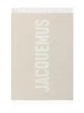 Jacquemus logo-jacquard wool scarf - Neutrals