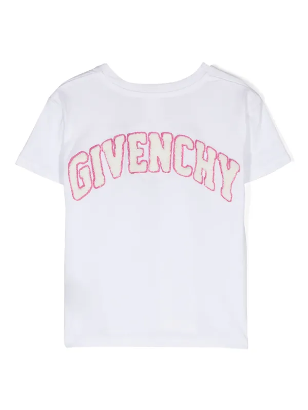 Givenchy Kids embroidered-logo Cotton T-shirt | White | FARFETCH
