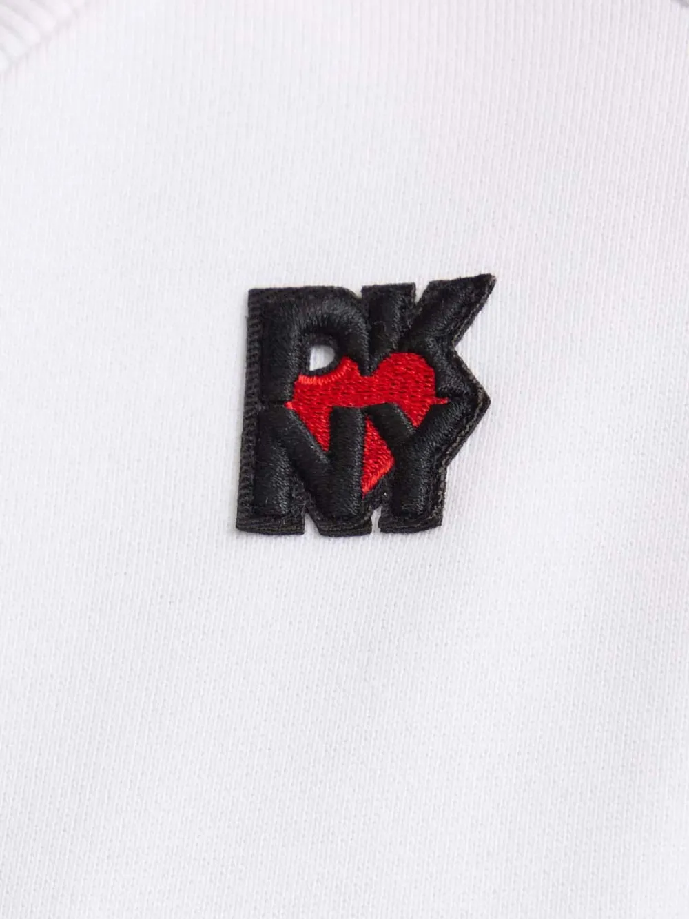 Dkny Logo-embossed Sweatshirt In White