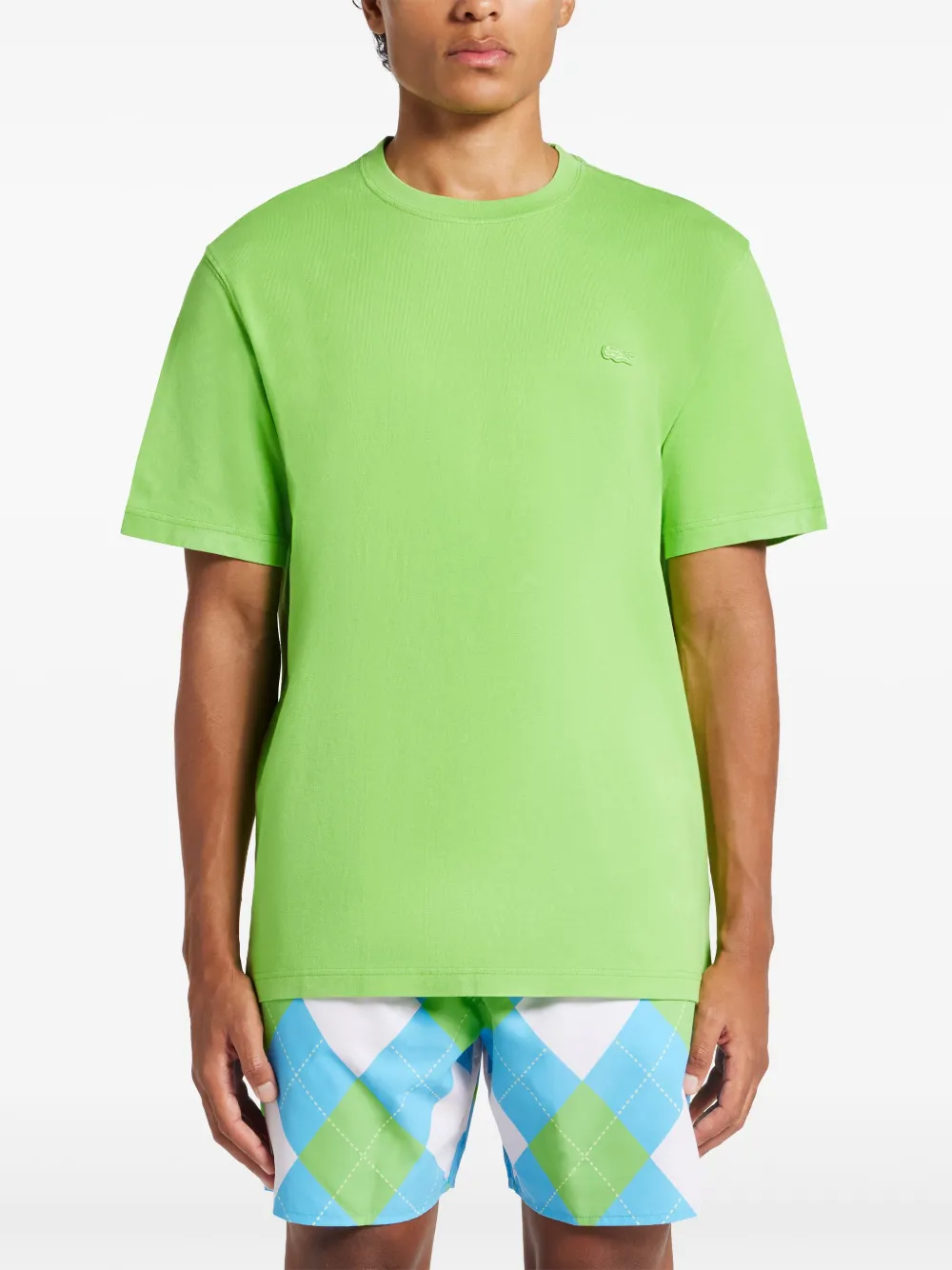 Lacoste T-shirt met logopatch Groen