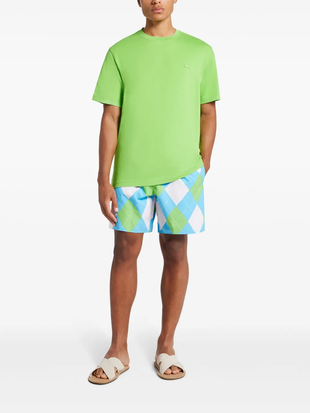 Lacoste T-shirt met logopatch Groen