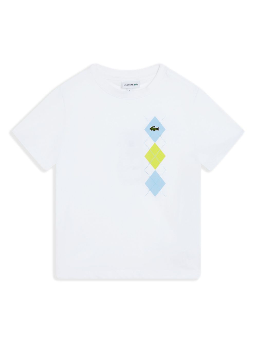 Lacoste argyle-detailing T-shirt - White