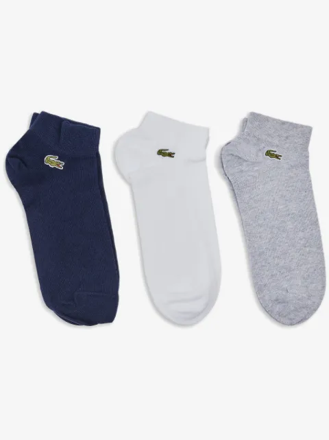 Lacoste logo-embroidered socks (pack of three)