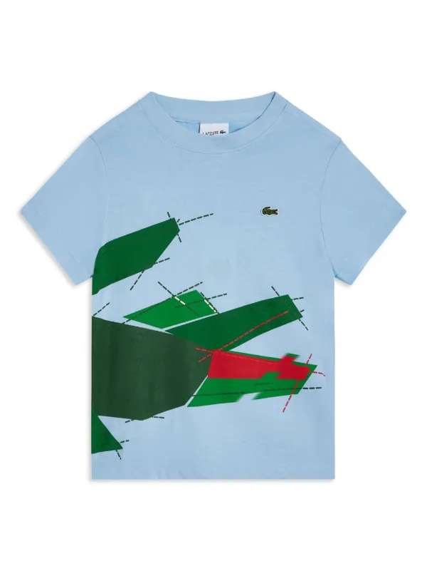 Lacoste Kids Holiday Imprime Crocodile T shirt Blue FARFETCH TR