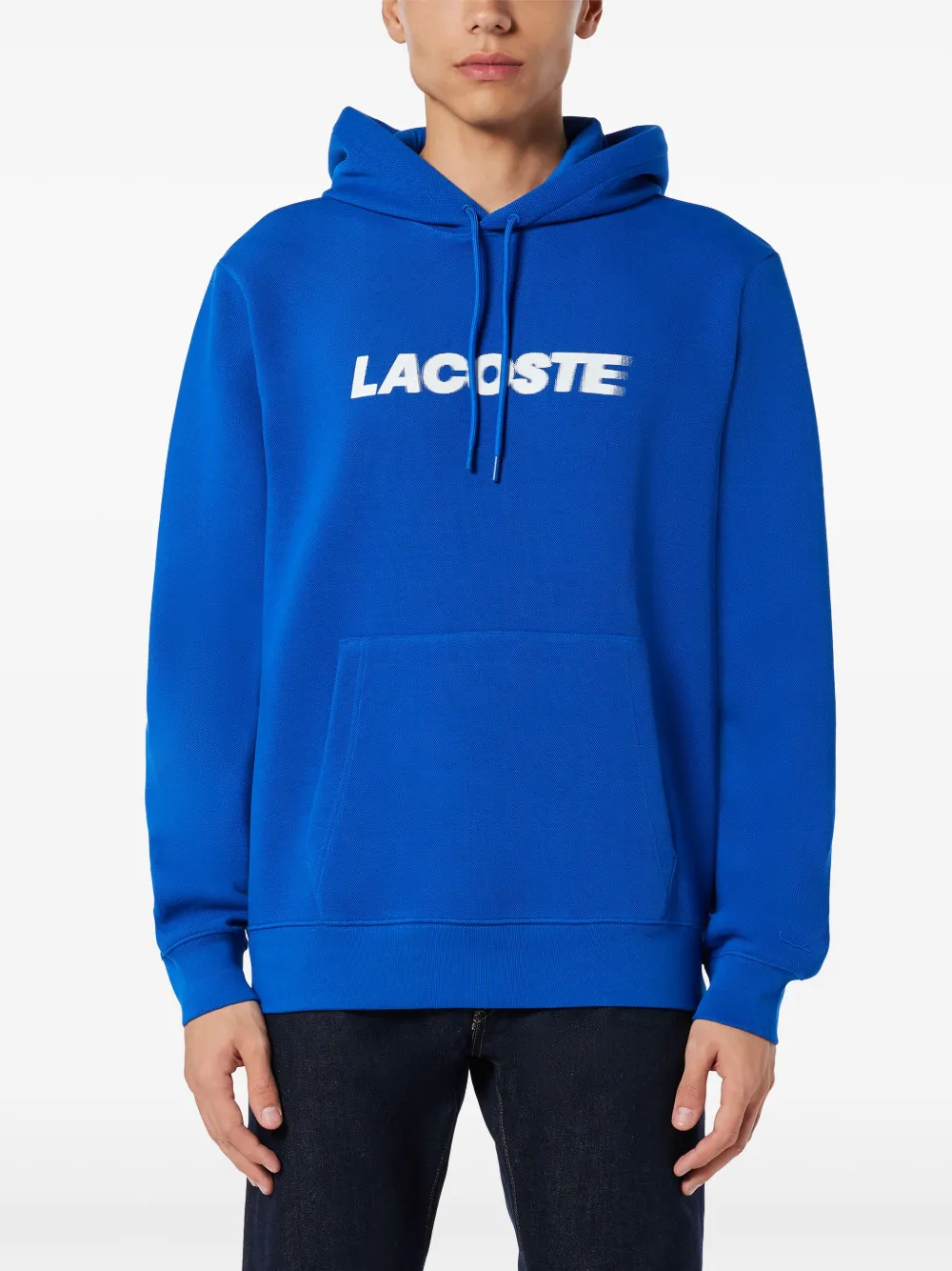 Lacoste Hoodie met logoprint Blauw