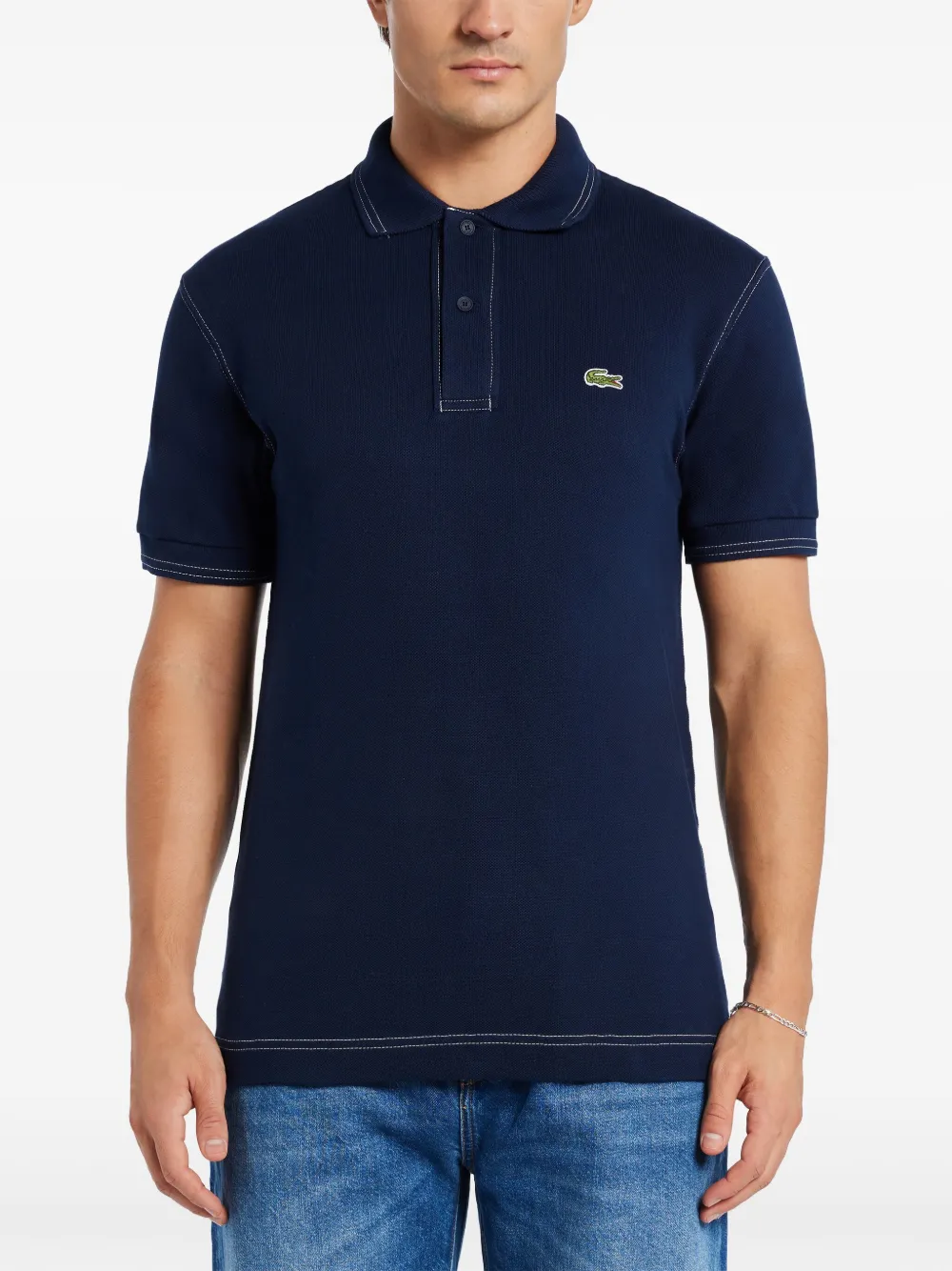 Lacoste Poloshirt met logopatch Blauw