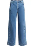 Lacoste stretch-denim wide-leg jeans - Blue