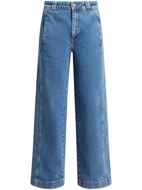 Lacoste stretch-denim wide-leg jeans Women