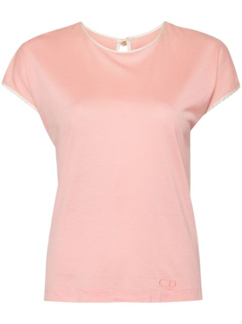 Christian Dior contrasting-trim cotton T-shirt Women