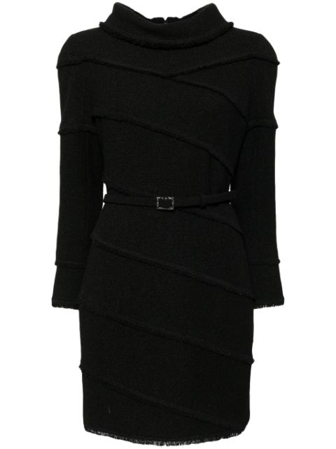 HOT SALE CHANEL 2008 panelled tweed dress Women