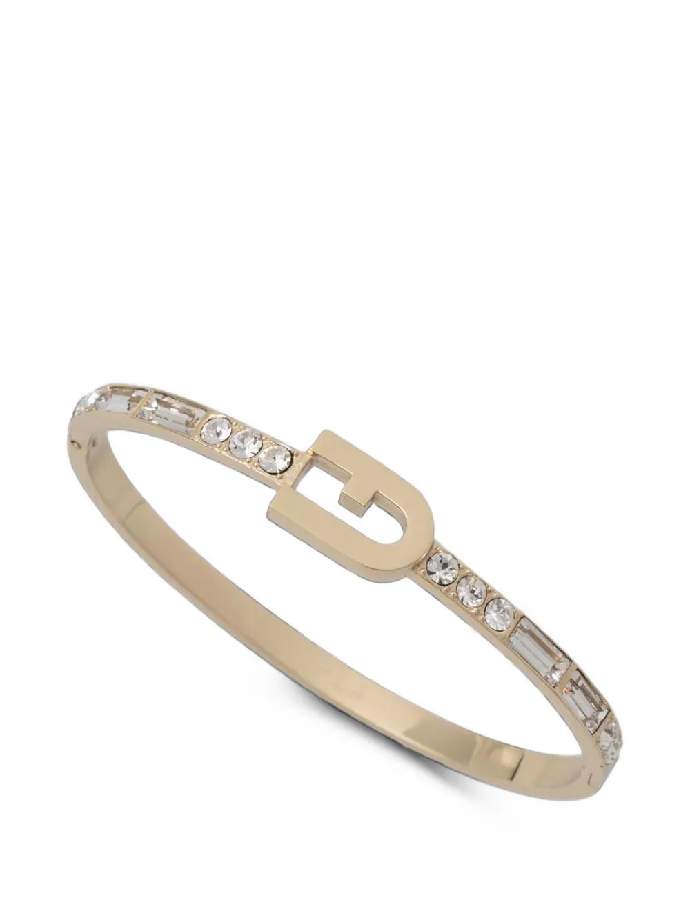 Furla crystal-embellished Arch-logo bracelet - Oro