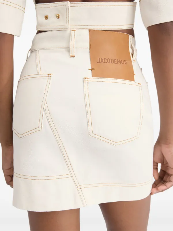 Jacquemus La Jupe de-Nîmes Mini Skirt | Neutrals | FARFETCH