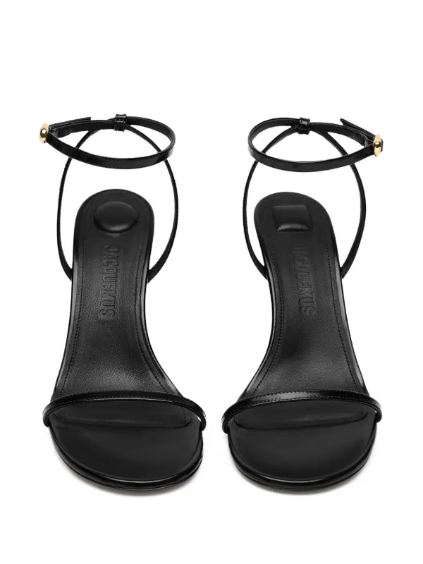 Jacquemus 90mm Les Bisou Sandals | Black | FARFETCH