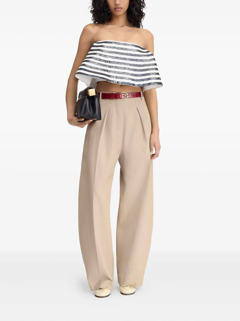 Jacquemus The Spezia sequin-striped strapless top | Vests & Tank Tops | Image 2