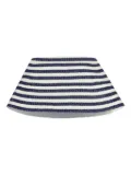 Jacquemus The Spezia sequin-striped strapless top - White