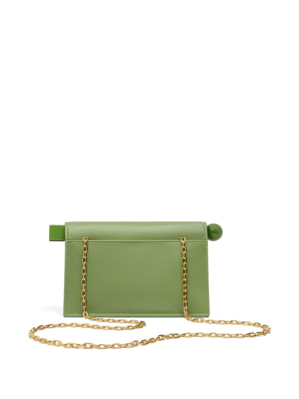 Shop Jacquemus La Petite Pochette Rond Carré Clutch Bag In Green