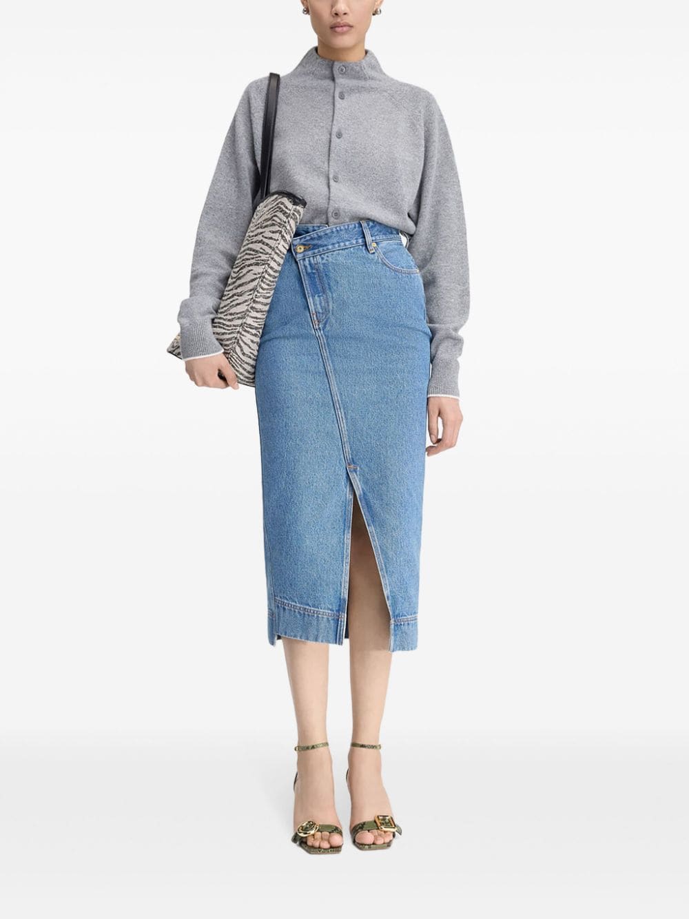 Jacquemus La jupe de Nîmes midi-rok - Blauw