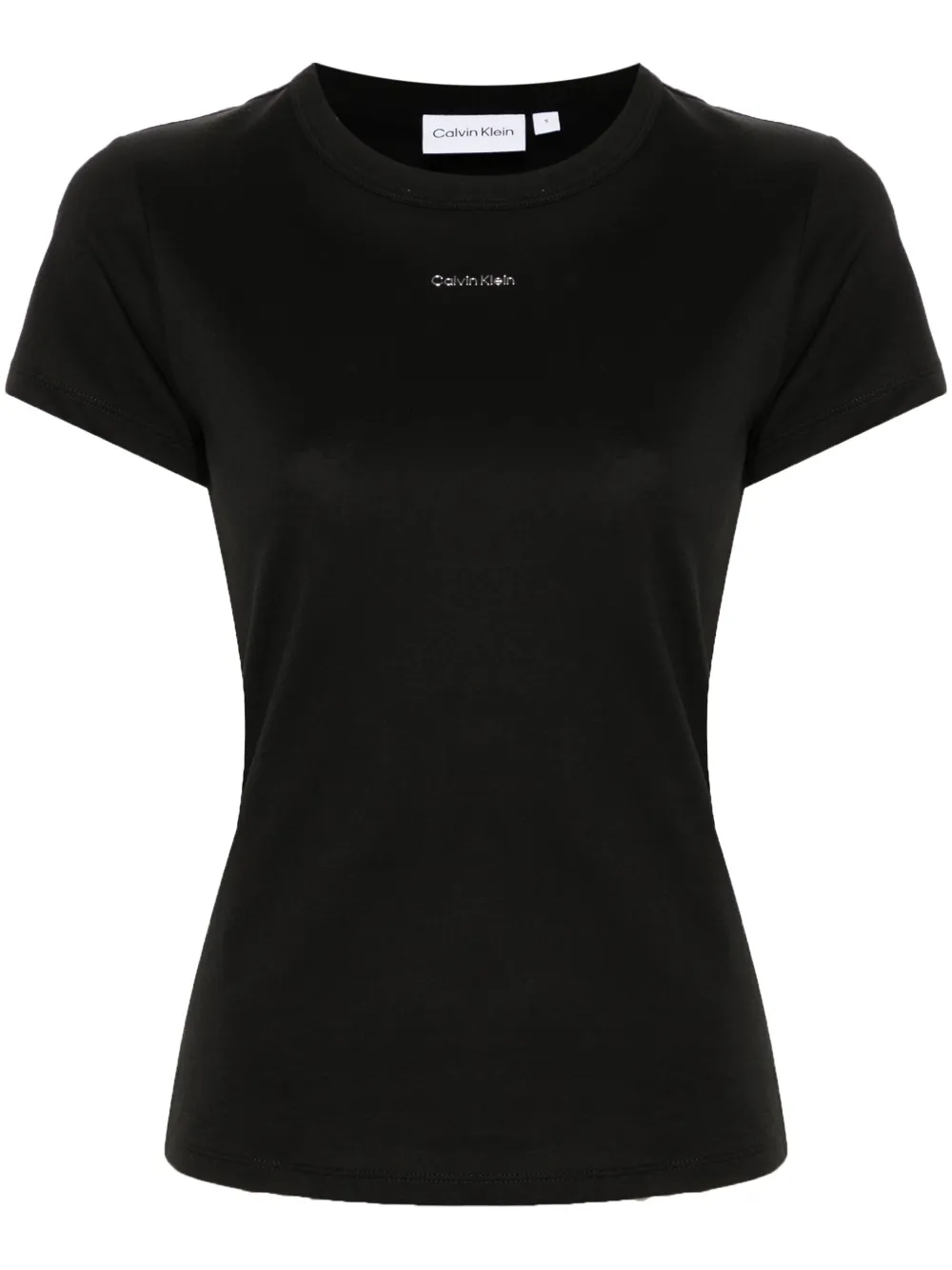 Calvin Klein T-shirt met logo-reliëf Zwart