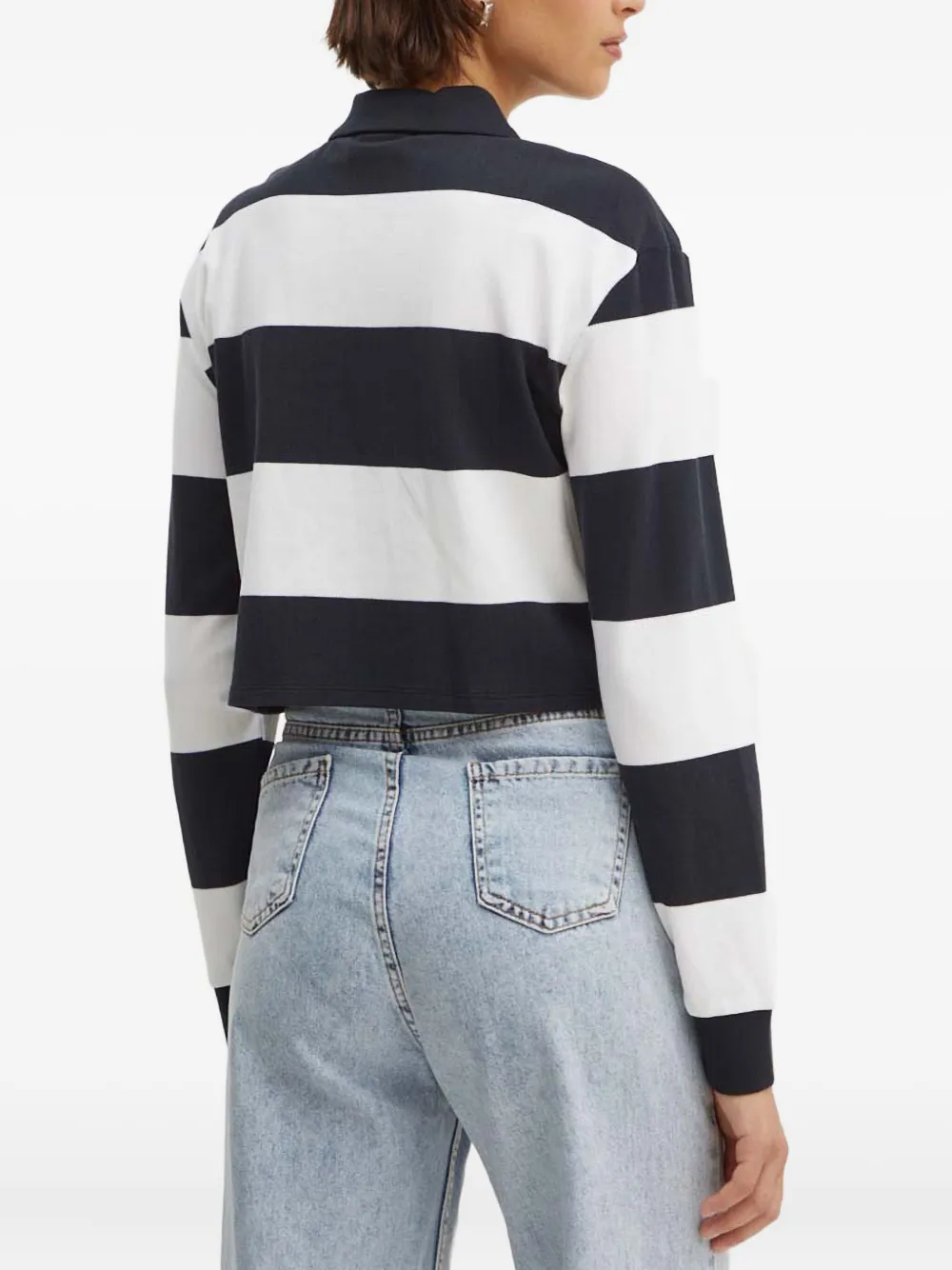 DKNY Gestreepte polotop Zwart