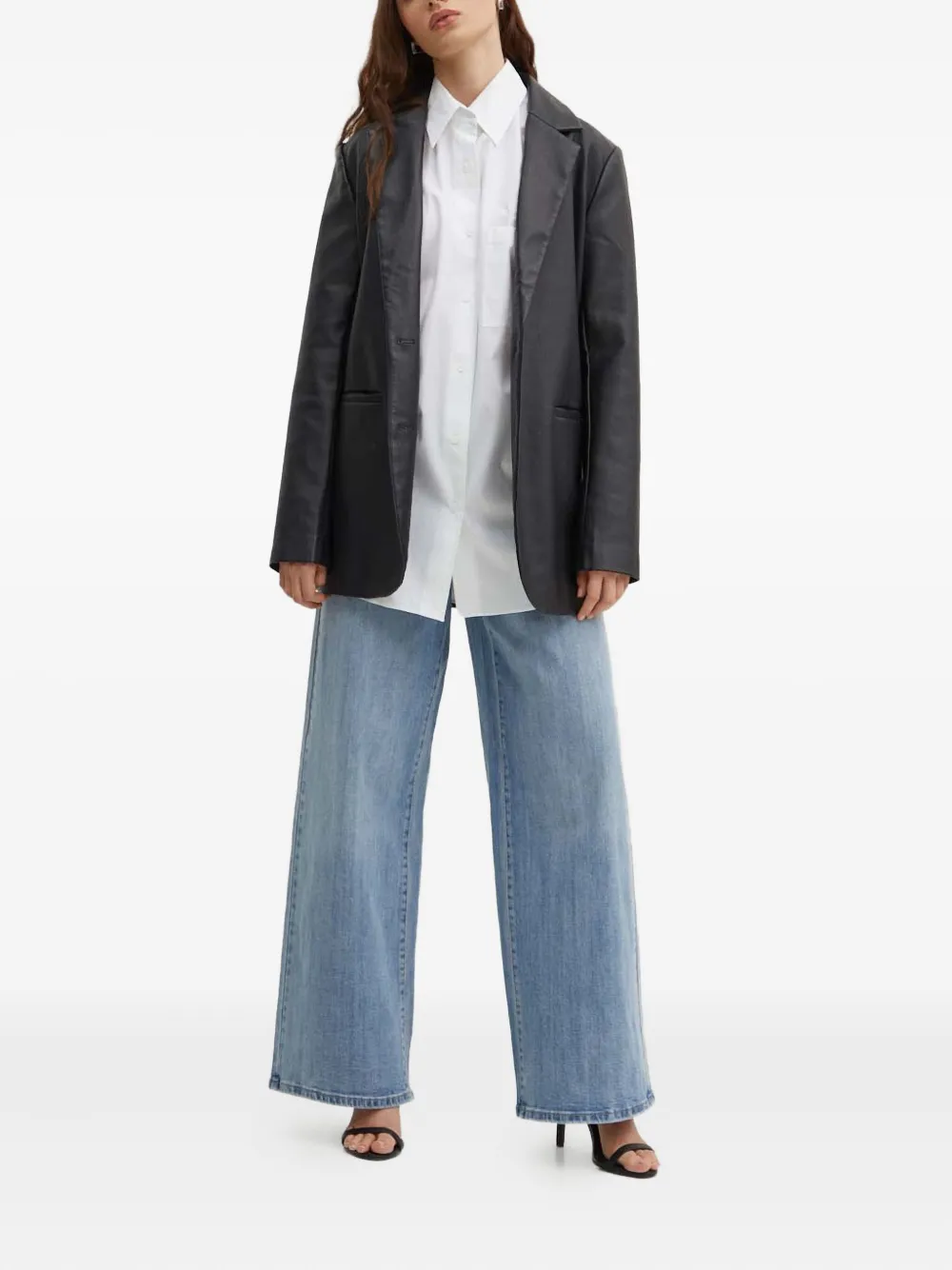 DKNY logo-detail cotton shirt - Wit