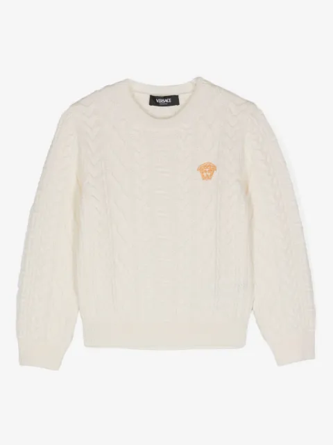 Versace Kids Medusa Head cable-knit jumper