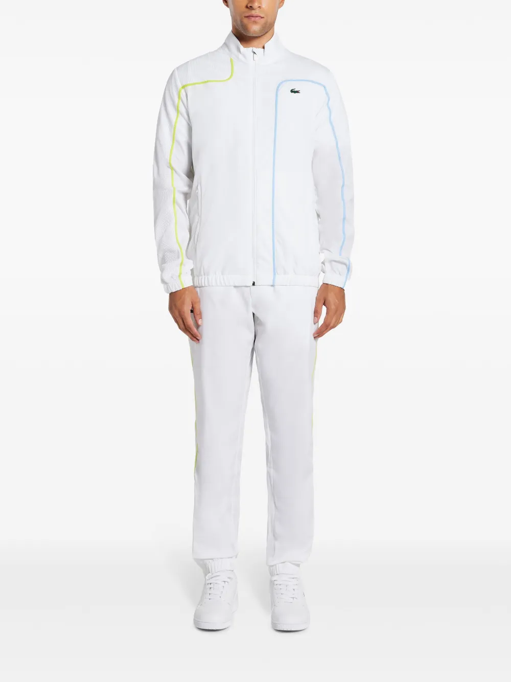 Lacoste Trainingspak met colourblocking - Wit