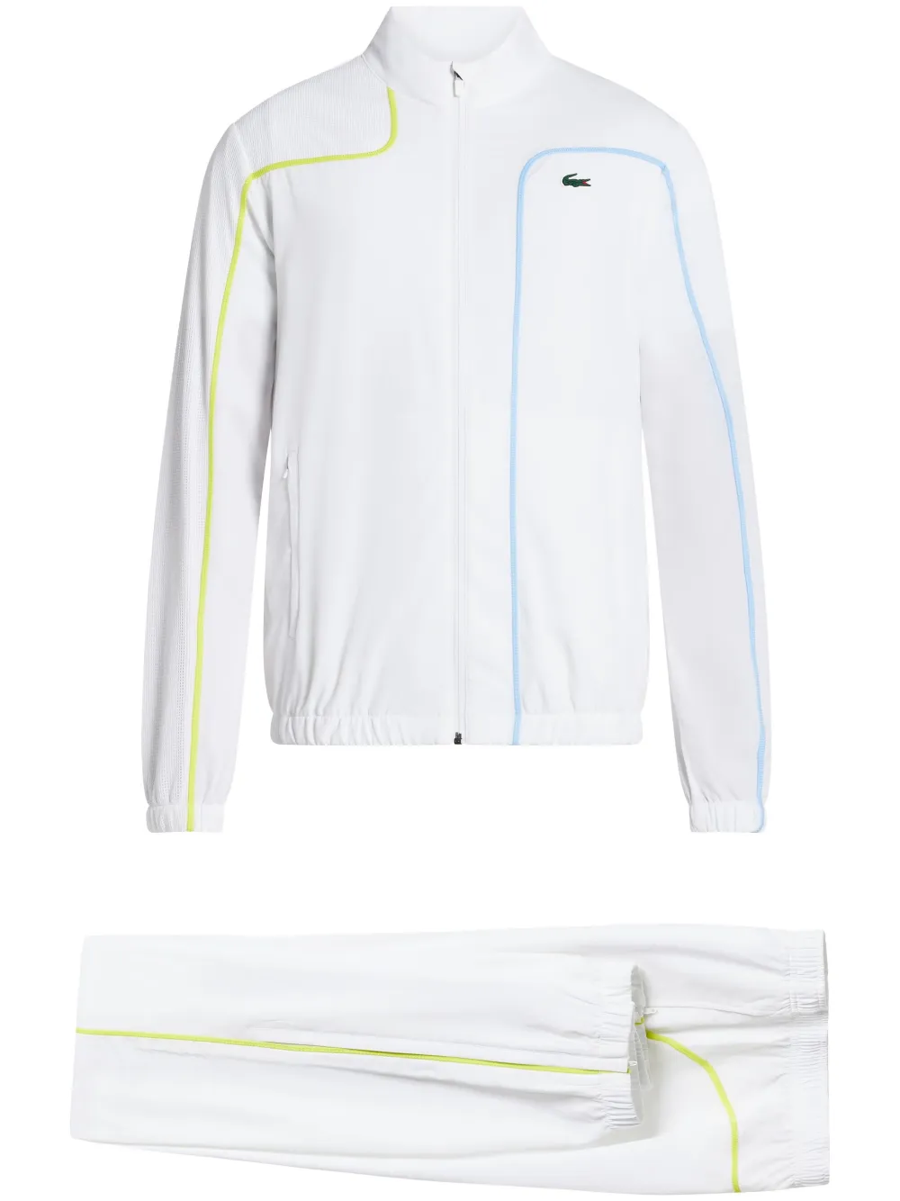 Lacoste Trainingspak met colourblocking Wit