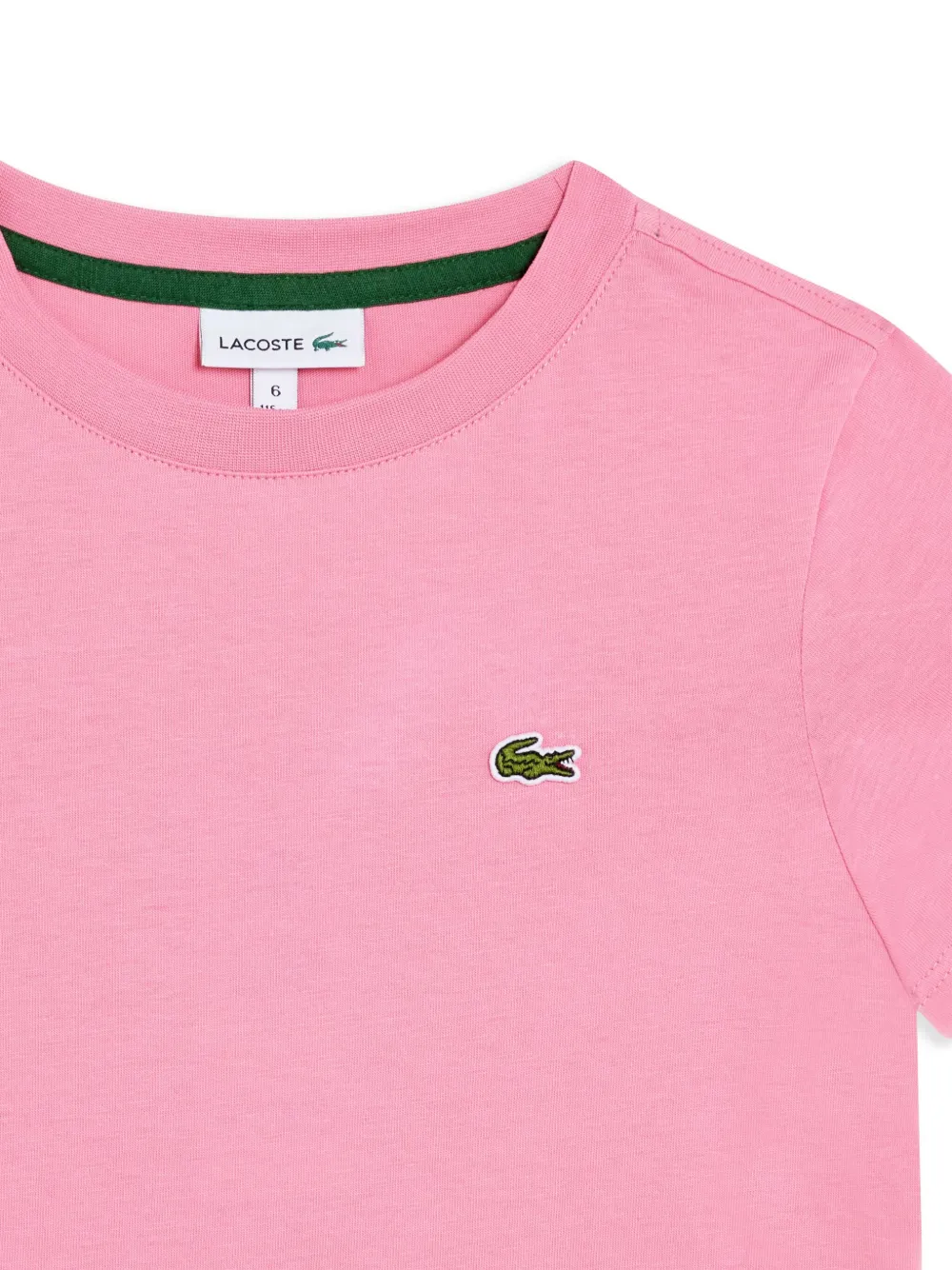 Lacoste T-shirt met logopatch Roze