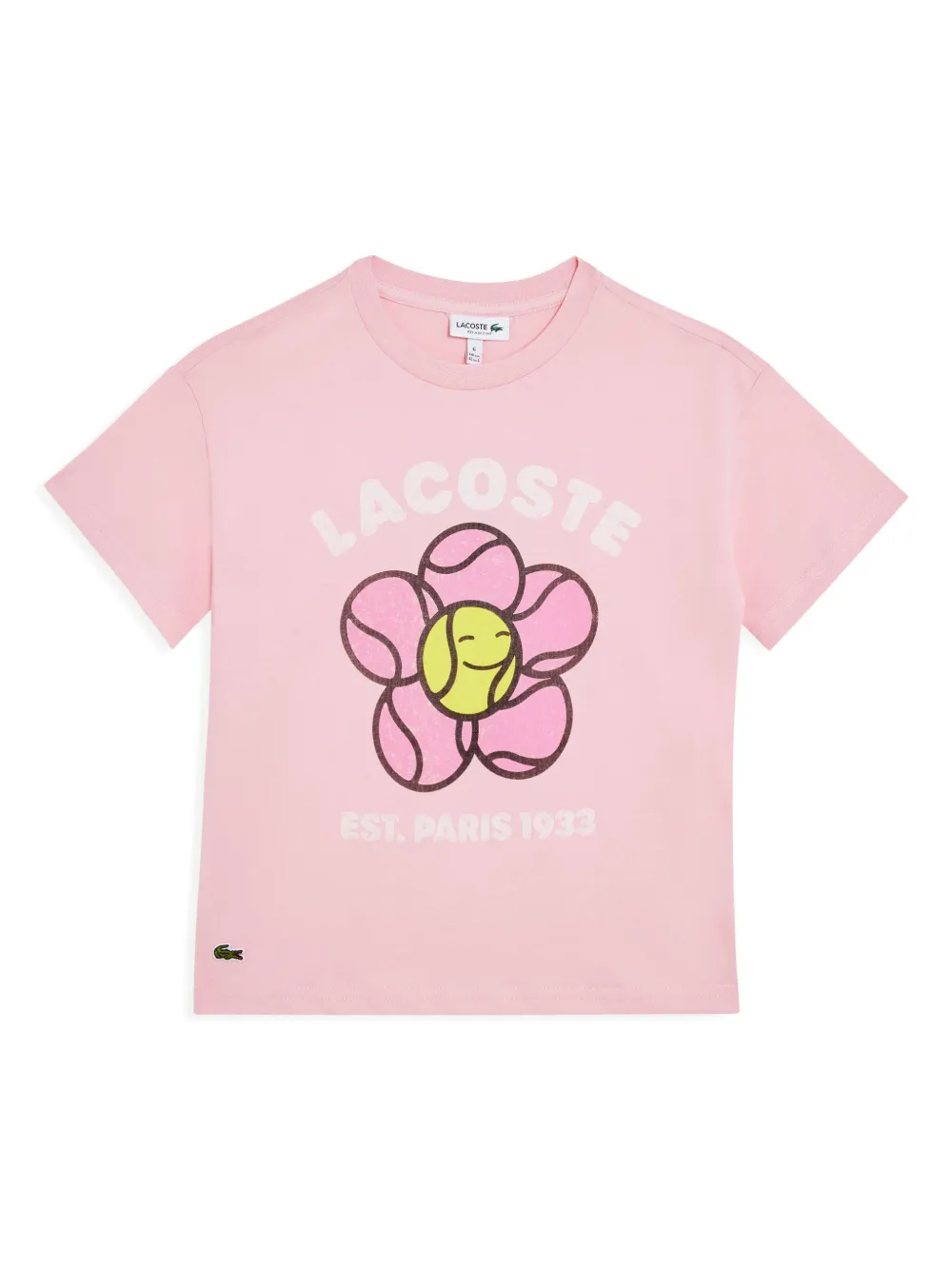 Lacoste floral-print cotton T-shirt - Pink