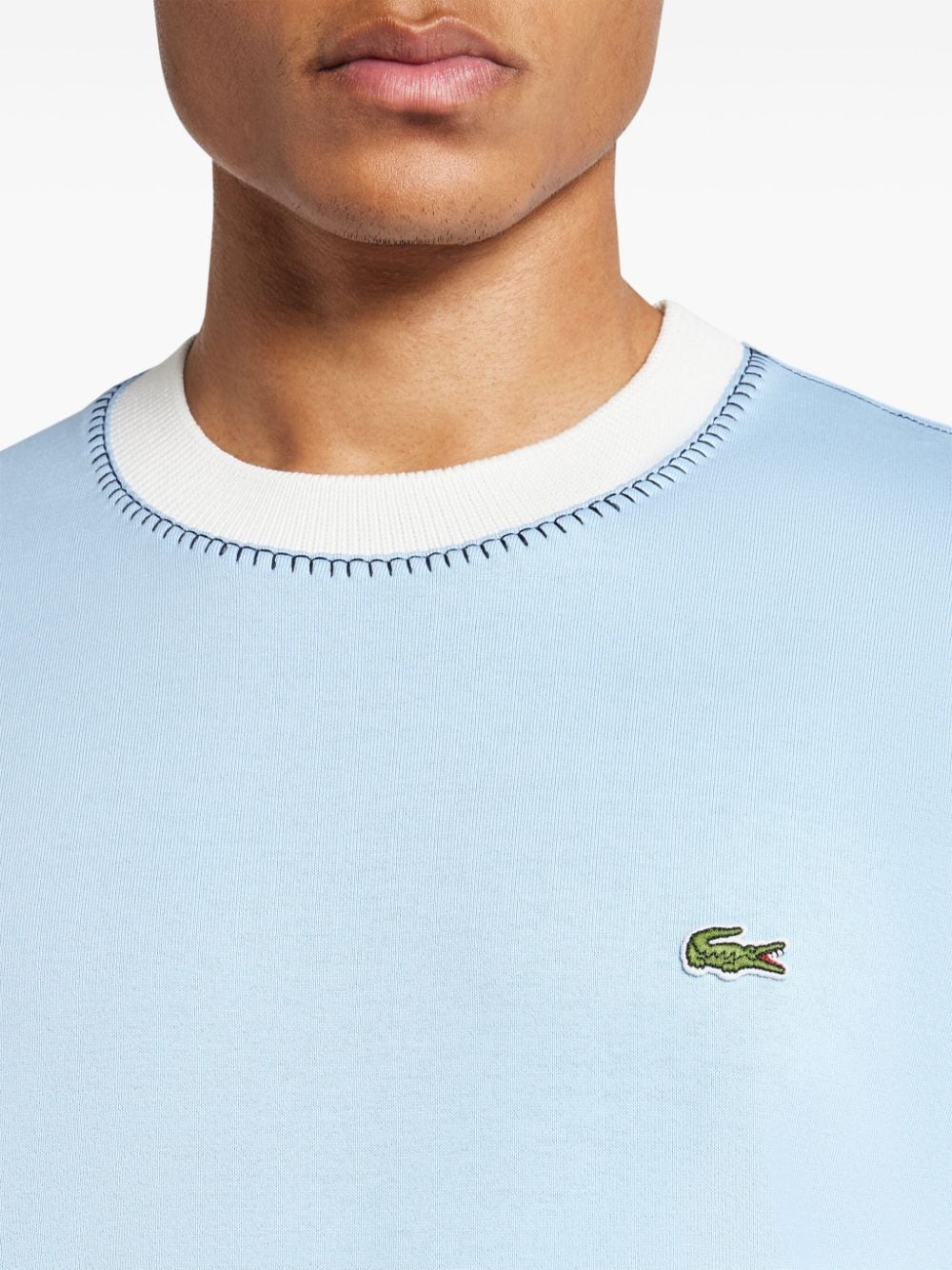 Shop Lacoste Logo-patch T-shirt In Blue