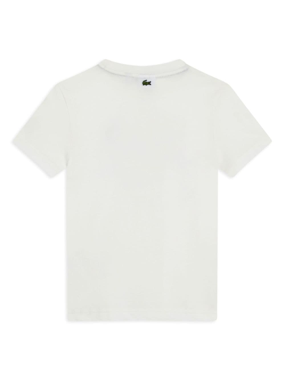 Shop Lacoste Logo T-shirt In White