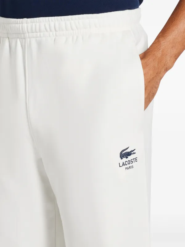 Blanc White Lacoste Tracksuit Bottoms Lacostemens Trackpants