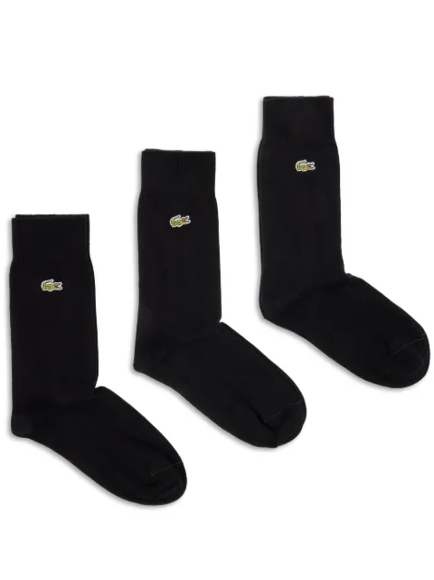 Lacoste logo-embroidered socks (set of three) 