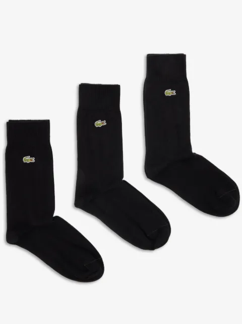 Lacoste logo-embroidered socks (set of three) 