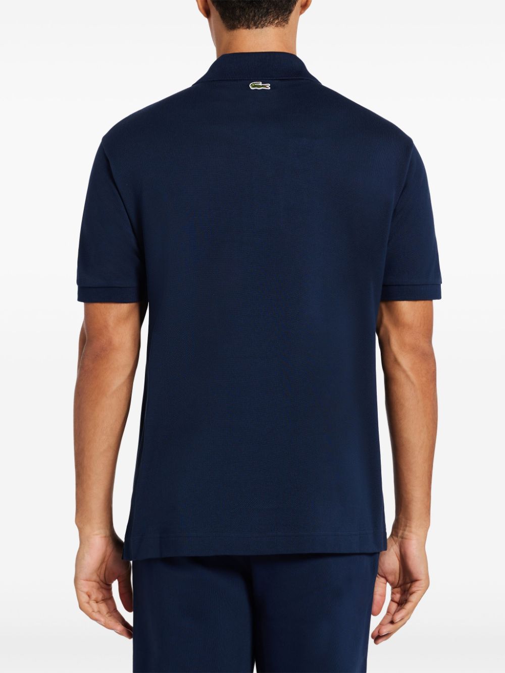 Shop Lacoste Printed Polo Shirt In Blue