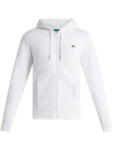 Lacoste logo-patch zipped sweatshirt