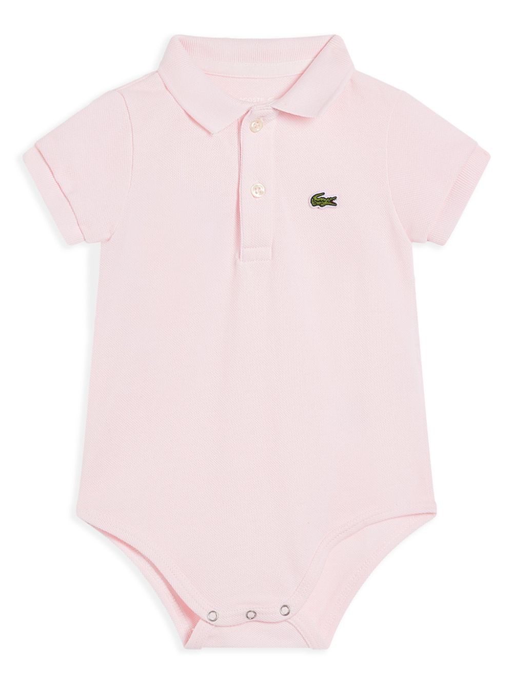 Lacoste Kids logo-patch polo shirt - Pink