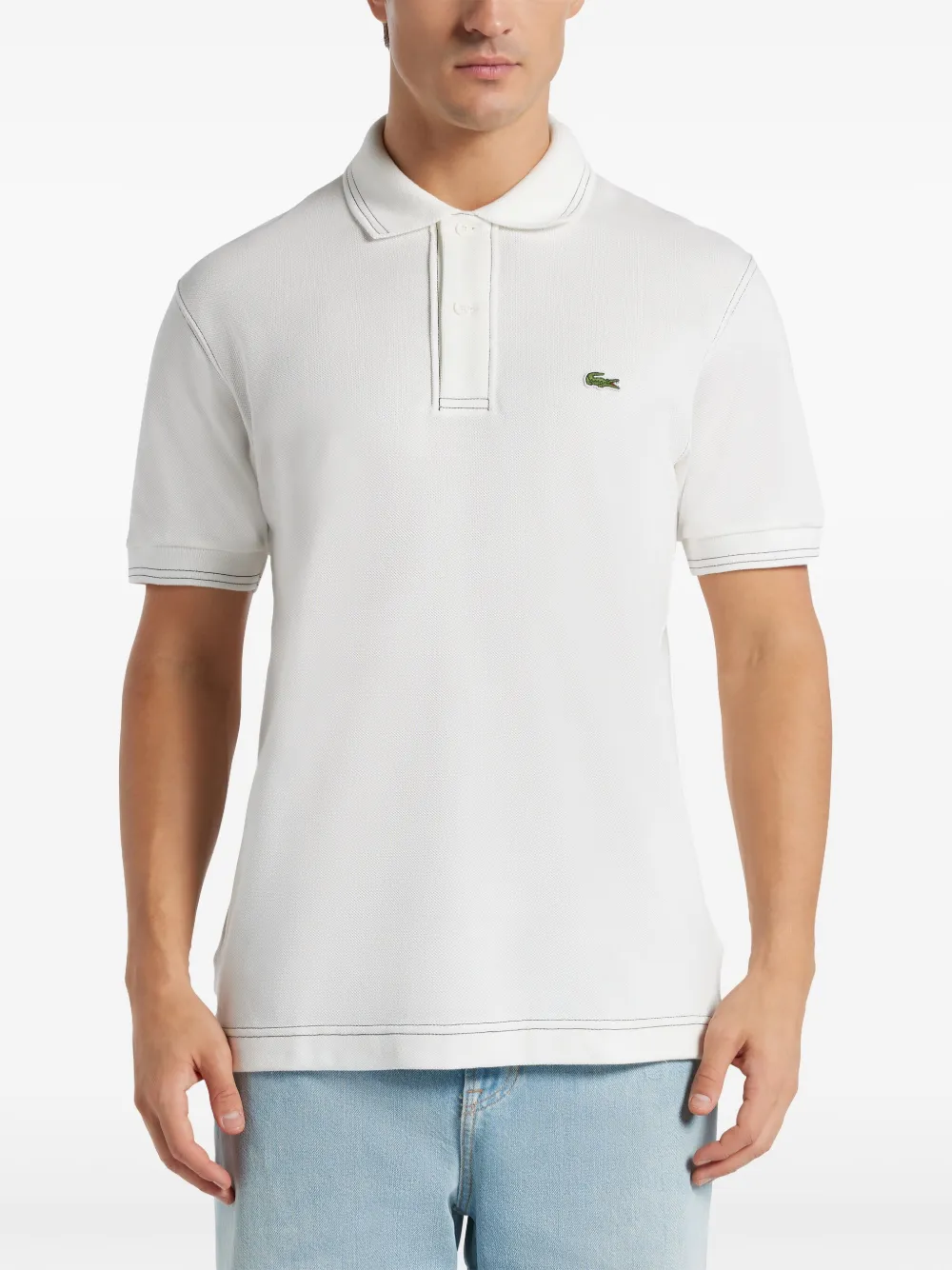 Lacoste Poloshirt met logopatch Wit