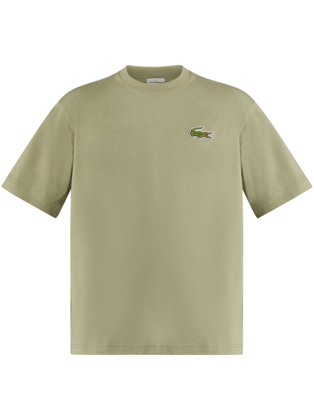 Shop Lacoste Logo-appliqué T-shirt In Green