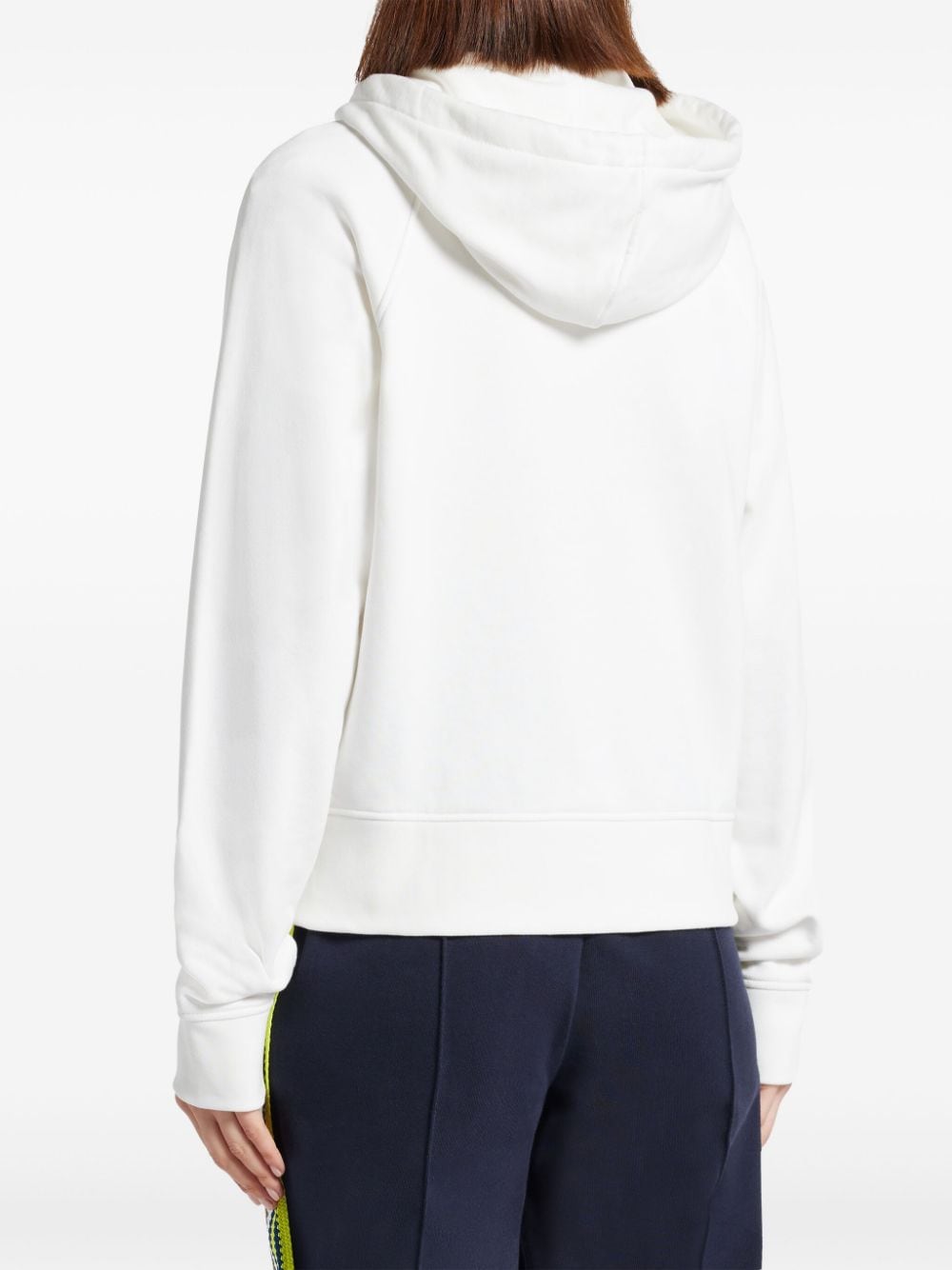 Shop Lacoste Zipped Hoodie In White