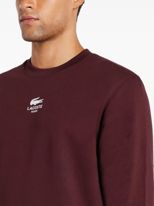 Red lacoste sweatshirt online