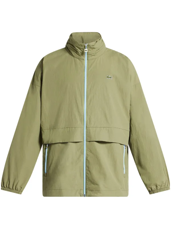 (レア)Lacoste ジャケット ホワイト/ネイビー/グリーン Lacoste Men's Quilted Water-Resistant Jacket GREEN/WHT