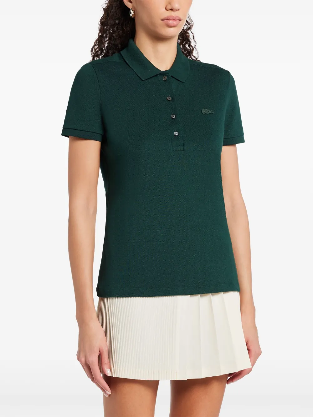 Lacoste Poloshirt Mit Logo-applikation In Green