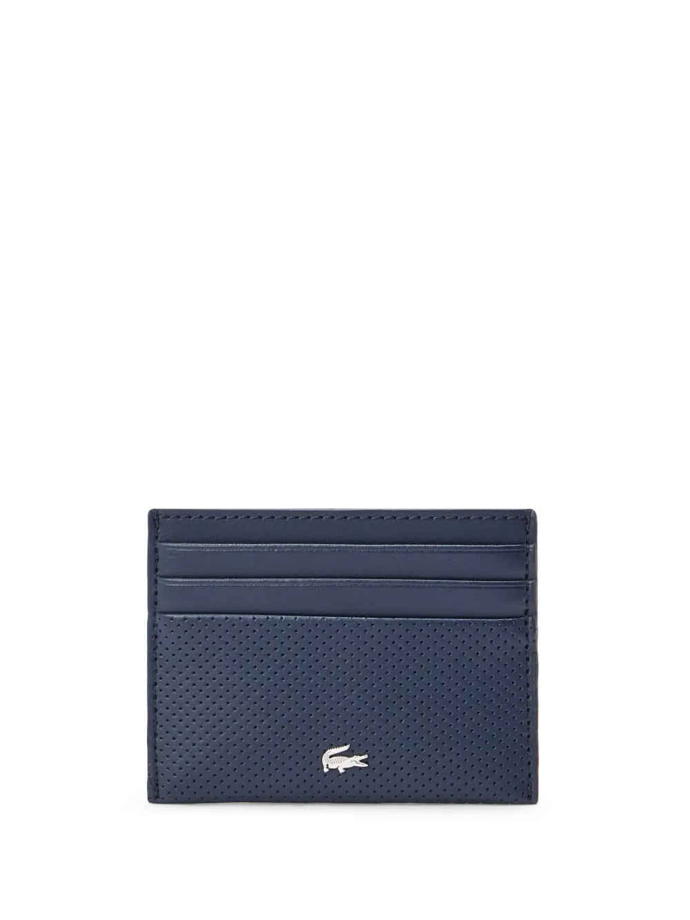Lacoste Leren pasjeshouder - Blauw