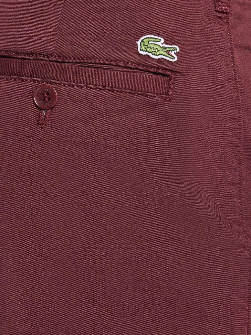 Shop Lacoste Slim-fit Chinos In Red