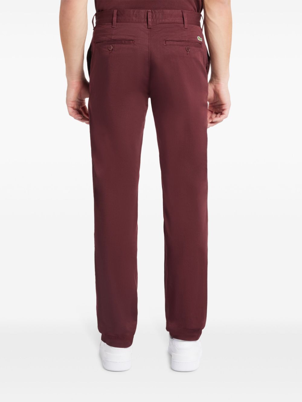 Shop Lacoste Slim-fit Chinos In Red