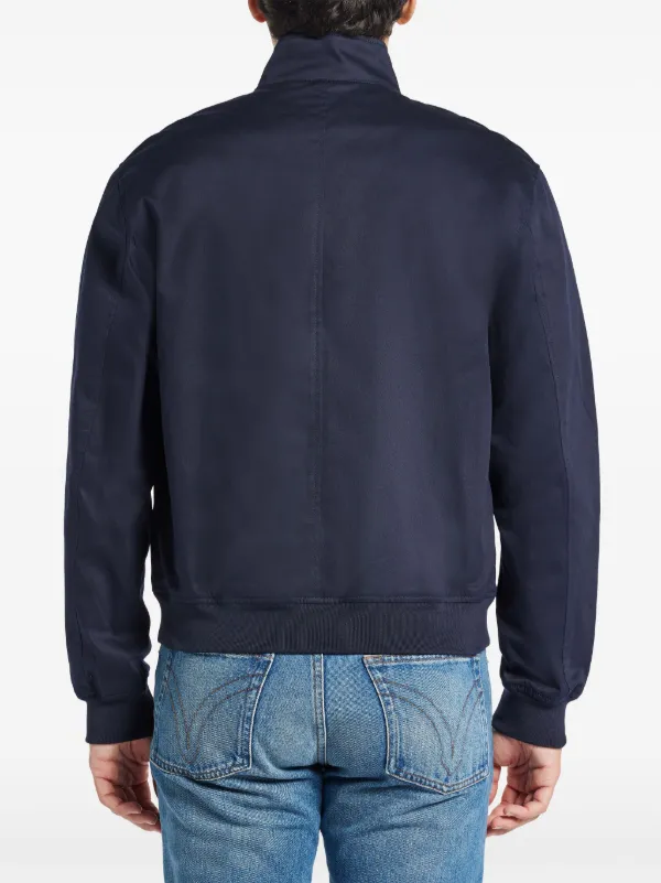 Lacoste logo-patch Bomber Jacket | Blue | FARFETCH