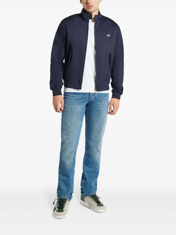 Lacoste logo-patch Bomber Jacket | Blue | FARFETCH