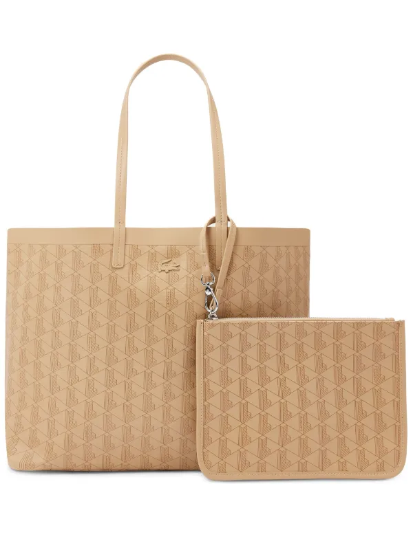 ★LACOSTE★ Women's Lenglen Large Tote Bag Beige NU5015D55GC Women's Large Lenglen Leather Bag - Bags - New In 2025 | Lacoste